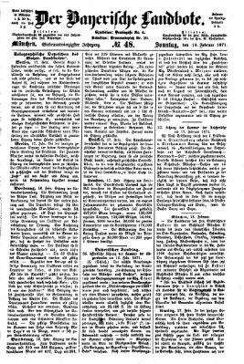 Der Bayerische Landbote Sonntag 19. Februar 1871