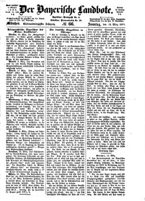 Der Bayerische Landbote Sonntag 12. März 1871