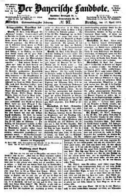 Der Bayerische Landbote Montag 17. April 1871