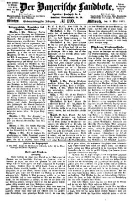 Der Bayerische Landbote Mittwoch 3. Mai 1871