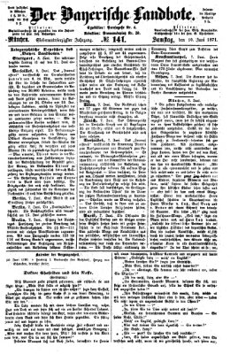 Der Bayerische Landbote Samstag 10. Juni 1871