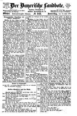 Der Bayerische Landbote Donnerstag 15. Juni 1871