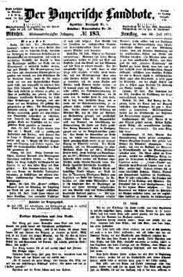 Der Bayerische Landbote Samstag 29. Juli 1871