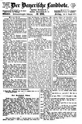 Der Bayerische Landbote Freitag 4. August 1871