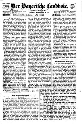 Der Bayerische Landbote Mittwoch 9. August 1871