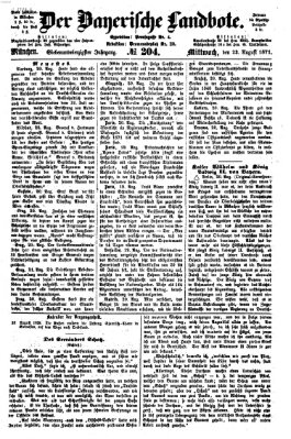 Der Bayerische Landbote Mittwoch 23. August 1871