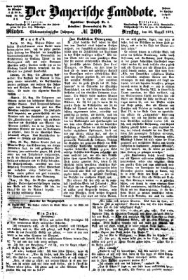 Der Bayerische Landbote Dienstag 29. August 1871