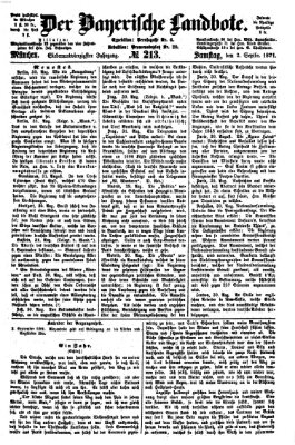 Der Bayerische Landbote Samstag 2. September 1871