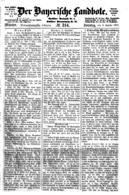 Der Bayerische Landbote Sonntag 3. September 1871