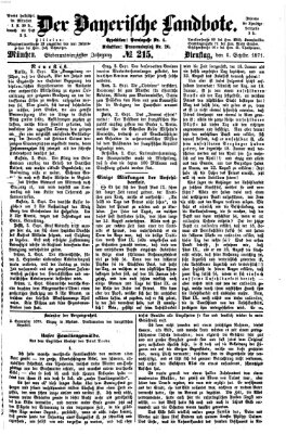 Der Bayerische Landbote Dienstag 5. September 1871