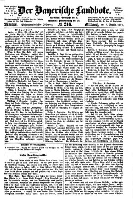 Der Bayerische Landbote Mittwoch 6. September 1871