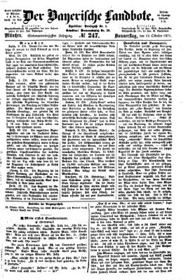 Der Bayerische Landbote Donnerstag 12. Oktober 1871
