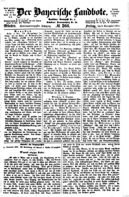 Der Bayerische Landbote Freitag 3. November 1871