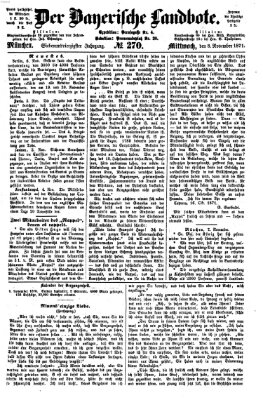 Der Bayerische Landbote Mittwoch 8. November 1871