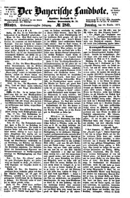 Der Bayerische Landbote Sonntag 19. November 1871