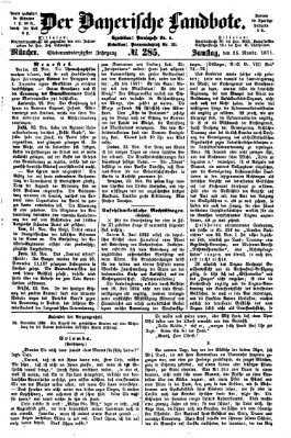 Der Bayerische Landbote Samstag 25. November 1871