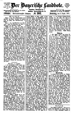 Der Bayerische Landbote Sonntag 3. Dezember 1871