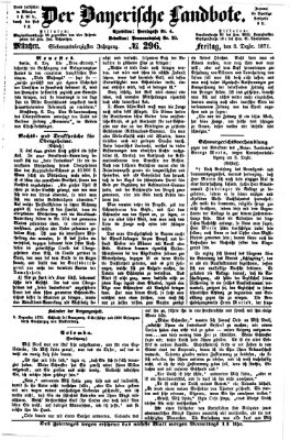 Der Bayerische Landbote Freitag 8. Dezember 1871