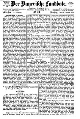 Der Bayerische Landbote Dienstag 16. Januar 1872