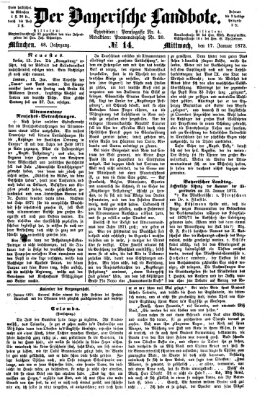 Der Bayerische Landbote Mittwoch 17. Januar 1872