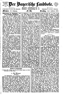 Der Bayerische Landbote Dienstag 6. Februar 1872