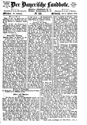 Der Bayerische Landbote Mittwoch 21. Februar 1872