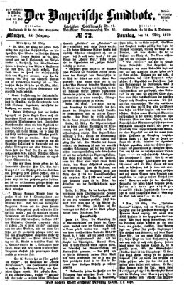 Der Bayerische Landbote Sonntag 24. März 1872