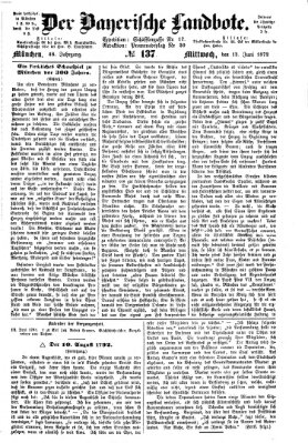 Der Bayerische Landbote Mittwoch 12. Juni 1872