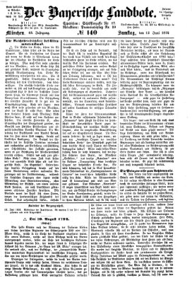 Der Bayerische Landbote Samstag 15. Juni 1872