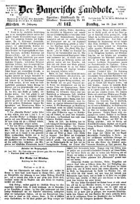 Der Bayerische Landbote Dienstag 18. Juni 1872