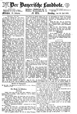 Der Bayerische Landbote Dienstag 23. Juli 1872