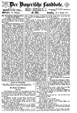 Der Bayerische Landbote Samstag 3. August 1872