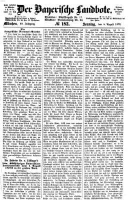 Der Bayerische Landbote Sonntag 4. August 1872