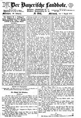 Der Bayerische Landbote Mittwoch 7. August 1872