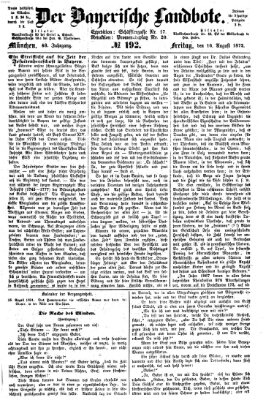 Der Bayerische Landbote Freitag 16. August 1872