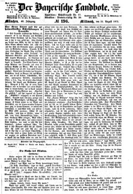 Der Bayerische Landbote Mittwoch 21. August 1872