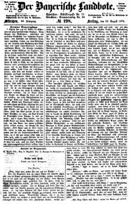 Der Bayerische Landbote Freitag 23. August 1872