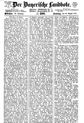 Der Bayerische Landbote Sonntag 25. August 1872