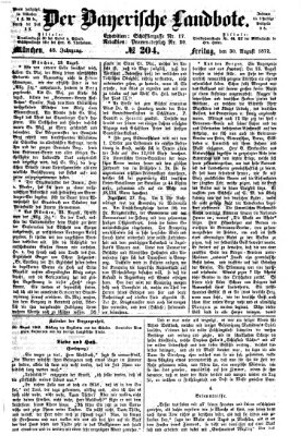 Der Bayerische Landbote Freitag 30. August 1872