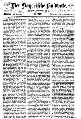 Der Bayerische Landbote Sonntag 8. September 1872