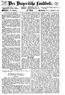 Der Bayerische Landbote Mittwoch 11. September 1872