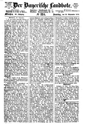 Der Bayerische Landbote Sonntag 22. September 1872