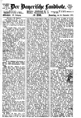 Der Bayerische Landbote Sonntag 29. September 1872