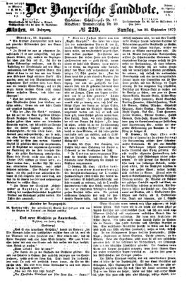 Der Bayerische Landbote Samstag 28. September 1872