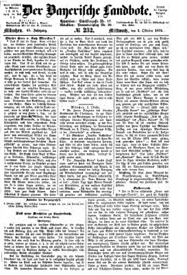 Der Bayerische Landbote Mittwoch 2. Oktober 1872