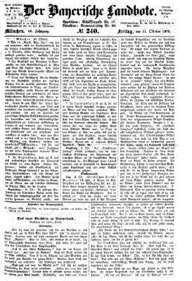 Der Bayerische Landbote Freitag 11. Oktober 1872