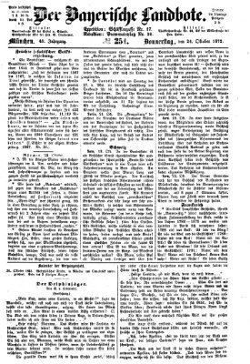 Der Bayerische Landbote Donnerstag 24. Oktober 1872