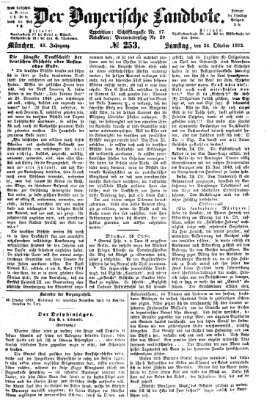 Der Bayerische Landbote Samstag 26. Oktober 1872