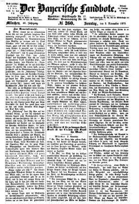 Der Bayerische Landbote Sonntag 3. November 1872