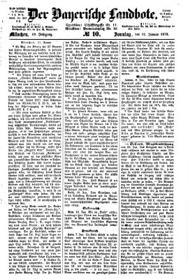 Der Bayerische Landbote Sonntag 12. Januar 1873